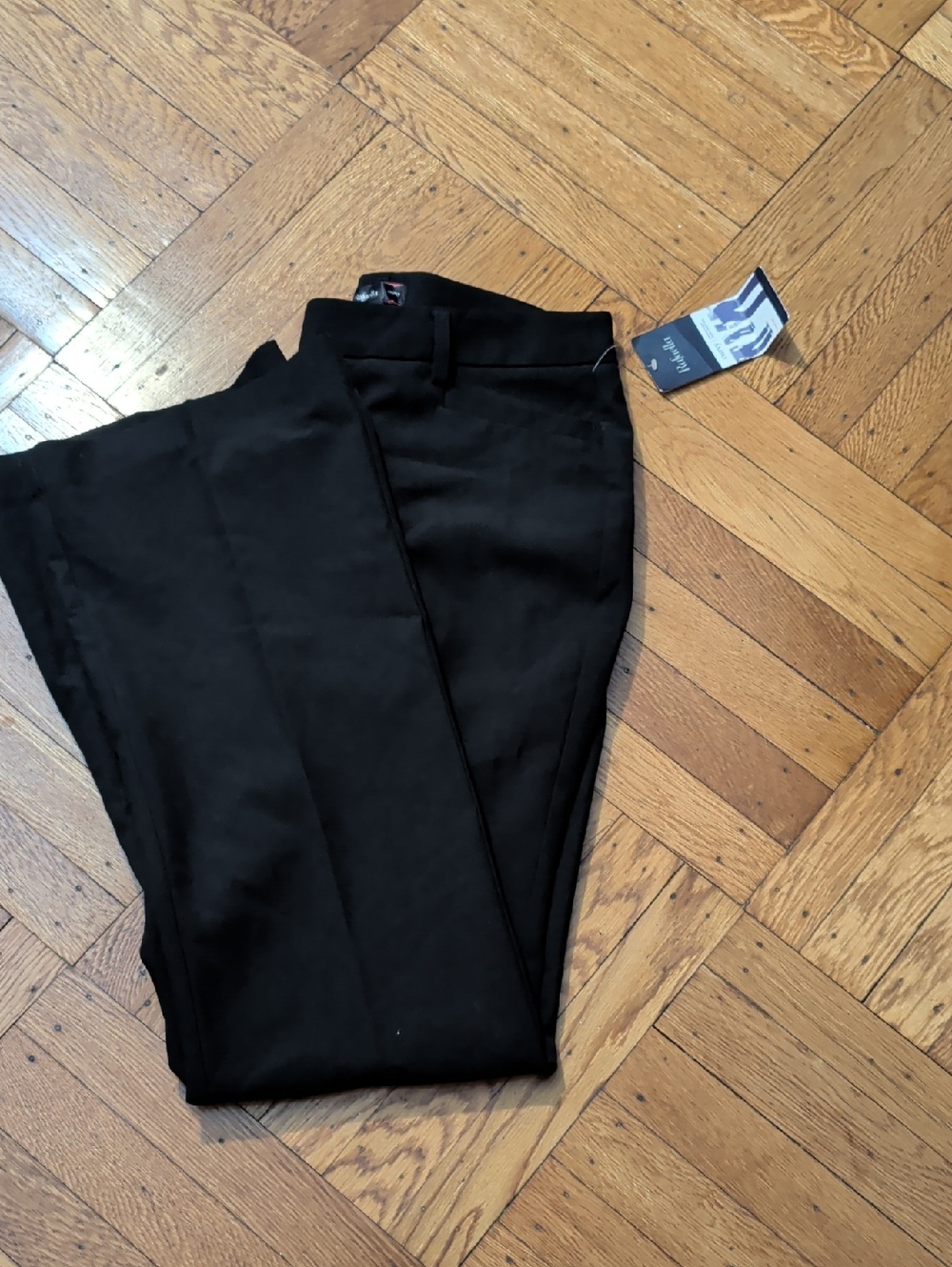 Rafaella Black Curvy Straight-Leg Dress Pants